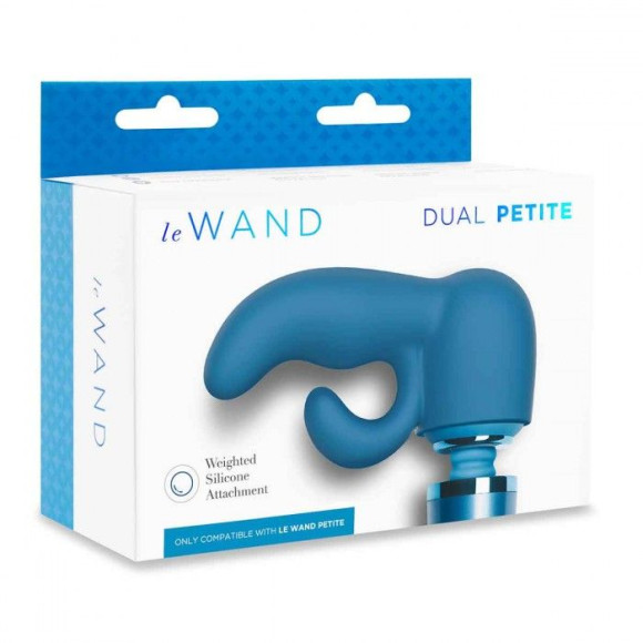 Синяя насадка Dual для вибратора Le Wand Petite Синяя насадка Dual для вибратора Le Wand Petite