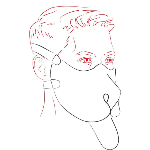 Красная неопреновая маска Дог Красная неопреновая маска Дог