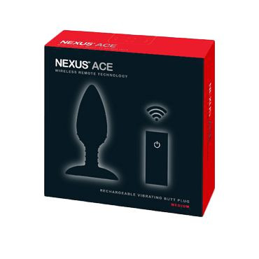Чёрная вибровтулка NEXUS ACE MEDIUM с дистанционным управлением - 12 см. Чёрная вибровтулка NEXUS ACE MEDIUM с дистанционным управлением - 12 см.