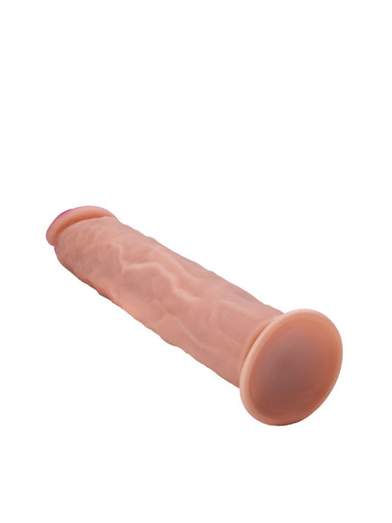 Телесный фаллоимитатор на присоске с большой головкой - 24,5 см. Телесный фаллоимитатор на присоске с большой головкой - 24,5 см.