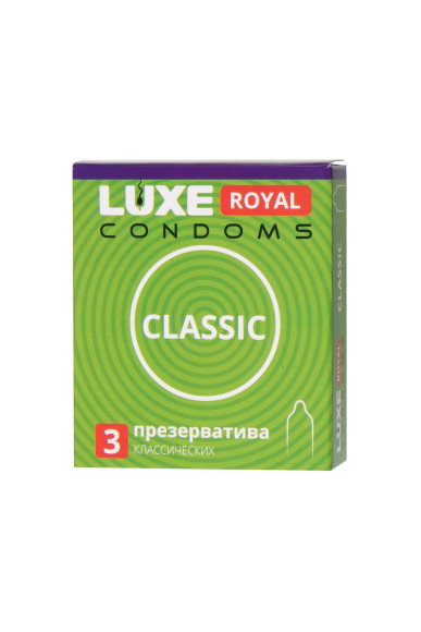 Гладкие презервативы LUXE Royal Classic - 3 шт. Гладкие презервативы LUXE Royal Classic - 3 шт.