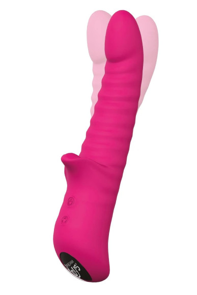 Розовый виброротатор HONEY BEAR - 16 см.