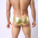 Золотистые мужские трусы-брифы с кольцом Золотистые мужские трусы-брифы с кольцом