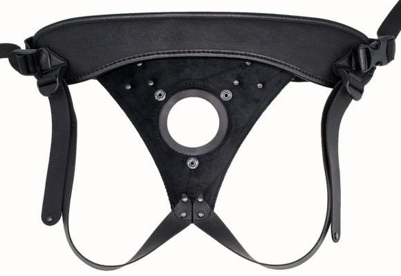 Телесный реалистичный фаллоимитатор на черных трусиках Real Big Strap-On - 34,5 см. Телесный реалистичный фаллоимитатор на черных трусиках Real Big Strap-On - 34,5 см.