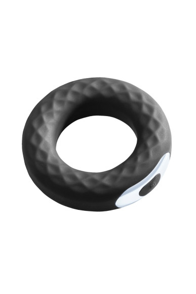 Черное эрекционное виброкольцо Vibro Spanning Черное эрекционное виброкольцо Vibro Spanning