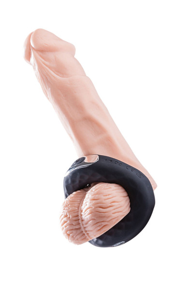 Черное эрекционное виброкольцо Vibro Spanning Черное эрекционное виброкольцо Vibro Spanning