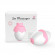 Розово-белый клиторальный стимулятор Sex Massager