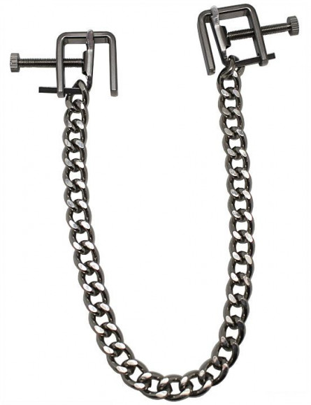 Серебристые винтовые зажимы для груди