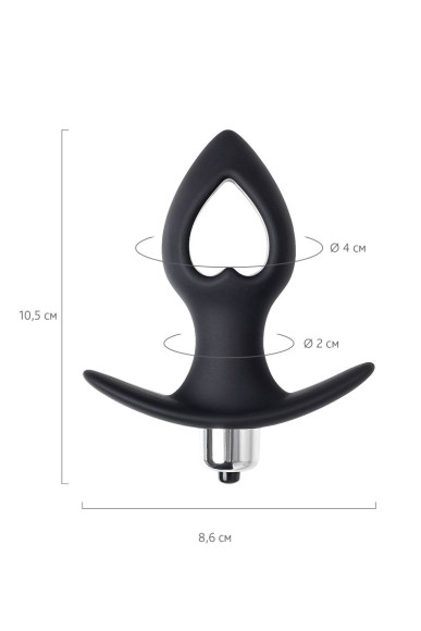 Черная анальная вибровтулка Cordis S - 10,5 см. Черная анальная вибровтулка Cordis S - 10,5 см.