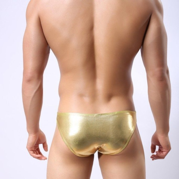 Золотистые мужские трусы-слипы Золотистые мужские трусы-слипы