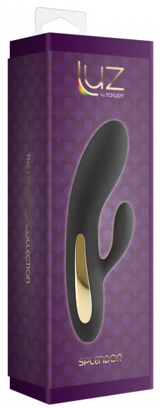 Черный вибромассажёр-кролик Splendor Rabbit - 17 см.