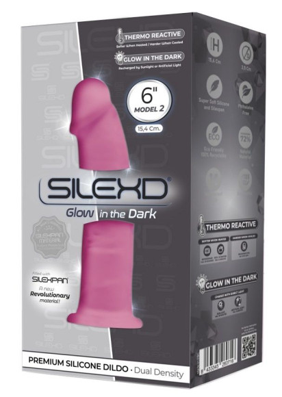 Розовый, светящийся в темноте фаллоимитатор Model 2 - 15,4 см. Розовый, светящийся в темноте фаллоимитатор Model 2 - 15,4 см.