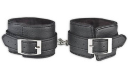 Черные фиксаторы для ног из искусственной кожи