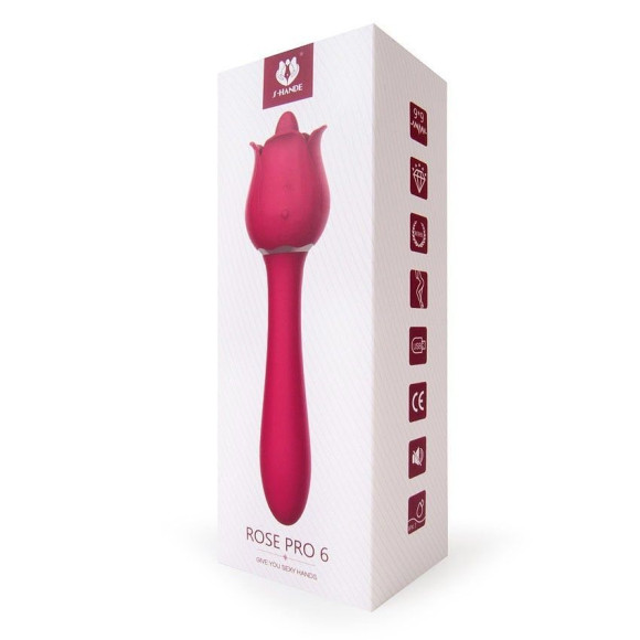 Розовый вибромассажер Rose Pro 6 - 21,4 см. Розовый вибромассажер Rose Pro 6 - 21,4 см.