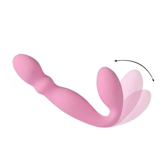 Розовый безремневой вибрострапон - 17,8 см. Розовый безремневой вибрострапон - 17,8 см.