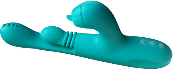 Зеленый инновационный вибратор-кролик Sensa Sway с технологией массажа на 360 градусов - 25 см. Зеленый инновационный вибратор-кролик Sensa Sway с технологией массажа на 360 градусов - 25 см.