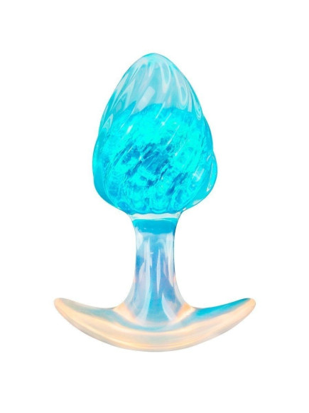 Голубоватая анальная пробка - 9 см. Голубоватая анальная пробка - 9 см.