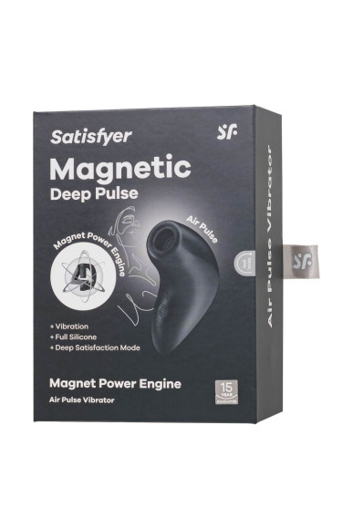 Черный вакуум-волновой бесконтактный стимулятор клитора Magnetic Deep Pulse Черный вакуум-волновой бесконтактный стимулятор клитора Magnetic Deep Pulse