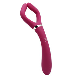 Бордовый двусторонний стимулятор Aster - 28,2 см. Бордовый двусторонний стимулятор Aster - 28,2 см.