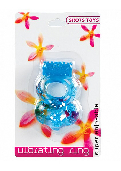 Голубое эрекционное кольцо с вибрацией