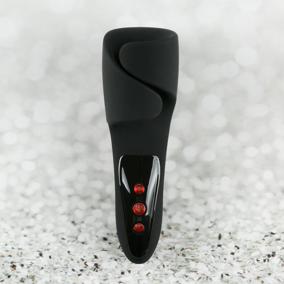 Черный вибромастурбатор с пульсацией Apollo Черный вибромастурбатор с пульсацией Apollo