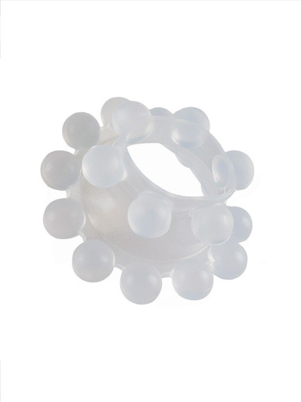 Эластичное эрекционное кольцо с двумя рядами шариков Эластичное эрекционное кольцо с двумя рядами шариков