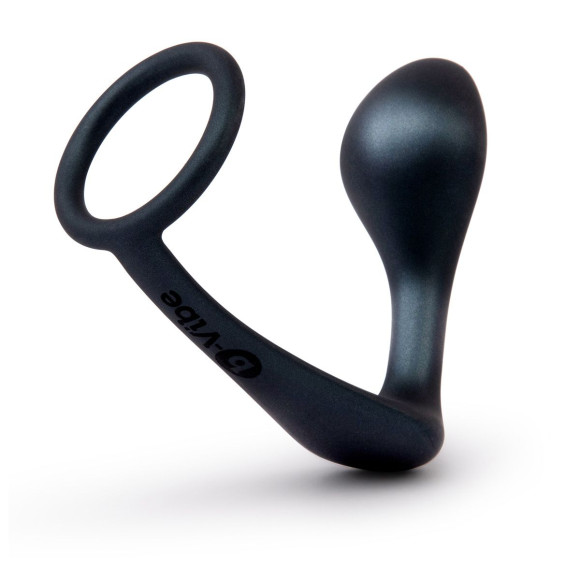 Черное эрекционное кольцо со стимулятором простаты Ringer Cock Ring & Plug Черное эрекционное кольцо со стимулятором простаты Ringer Cock Ring & Plug