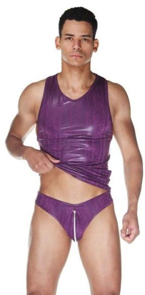 Комплект мужской: майка и слипы на молнии Комплект мужской: майка и слипы на молнии