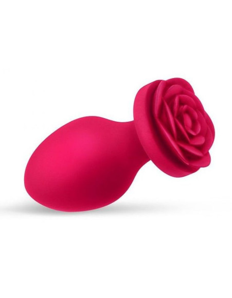 Малиновая анальная втулка с основанием-розой - 7 см. Малиновая анальная втулка с основанием-розой - 7 см.