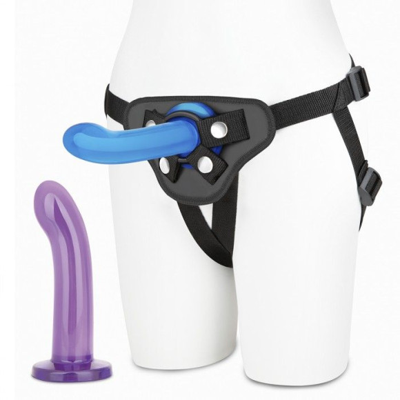 Страпон унисекс Beginners Strap-On с 2 насадками - 15 и 13 см. Страпон унисекс Beginners Strap-On с 2 насадками - 15 и 13 см.