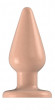 Бежевый анальный стимулятор Bottom Line Model 2 - 10,5 см.
