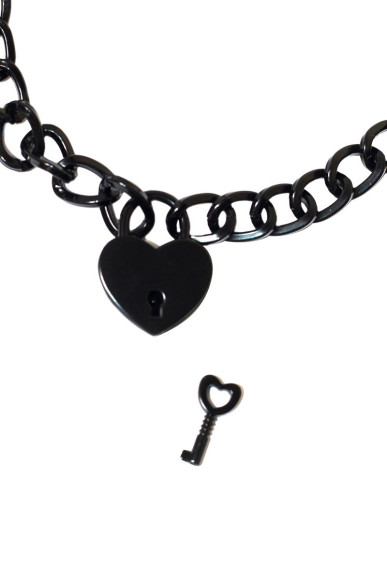 Черный ошейник Embrace с ключиком Черный ошейник Embrace с ключиком