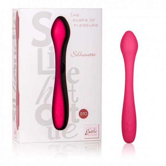 Красный перезаряжаемый вибратор Silhouette S10 - 16,5 см.