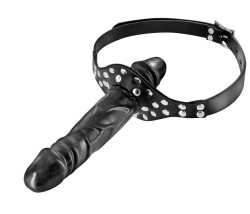Черный кляп-фаллоимитатор Double Penis Gag Черный кляп-фаллоимитатор Double Penis Gag