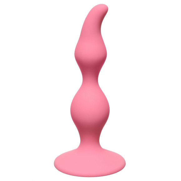 Розовая анальная пробка Curved Anal Plug Pink - 12,5 см. Розовая анальная пробка Curved Anal Plug Pink - 12,5 см.