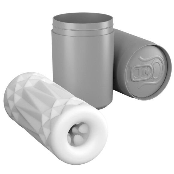 Белый компактный мастурбатор Fine Lady в упаковке-банке Белый компактный мастурбатор Fine Lady в упаковке-банке