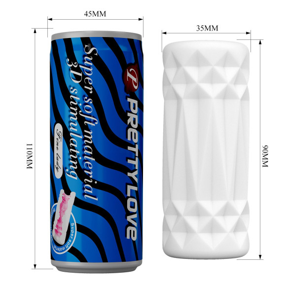 Белый компактный мастурбатор Fine Lady в упаковке-банке Белый компактный мастурбатор Fine Lady в упаковке-банке