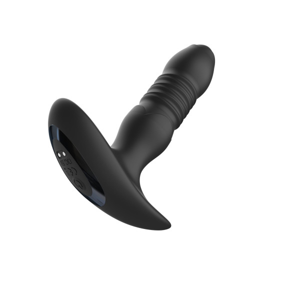 Черный анальный вибромассажёр с 10 режимами возвратно-поступательных движений - 14,5 см. Черный анальный вибромассажёр с 10 режимами возвратно-поступательных движений - 14,5 см.