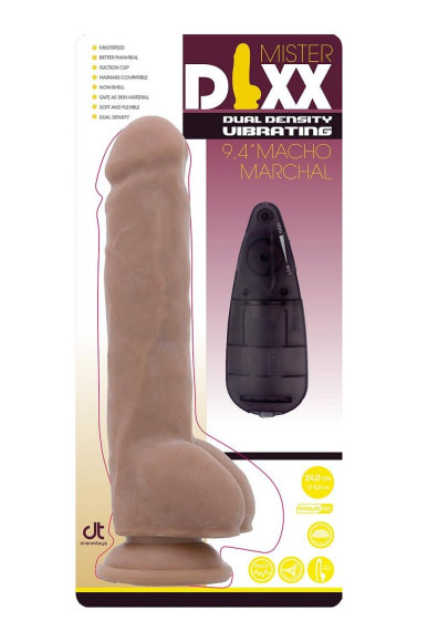 Телесный вибромассажер MACHO MARSHAL - 23,5 см. Телесный вибромассажер MACHO MARSHAL - 23,5 см.