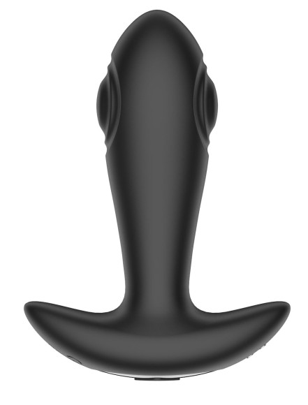 Черный массажер простаты с вибрацией, эффектом маятника и пультом ДУ Черный массажер простаты с вибрацией, эффектом маятника и пультом ДУ