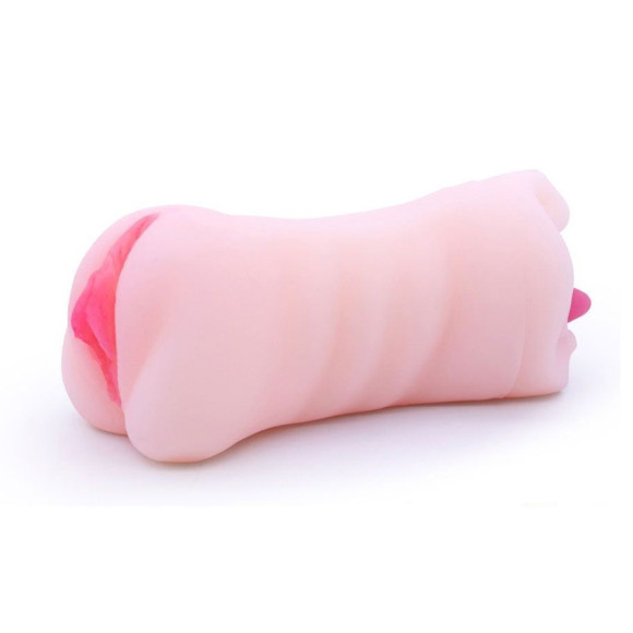 Телесный двусторонний мастурбатор - вагина и ротик Телесный двусторонний мастурбатор - вагина и ротик