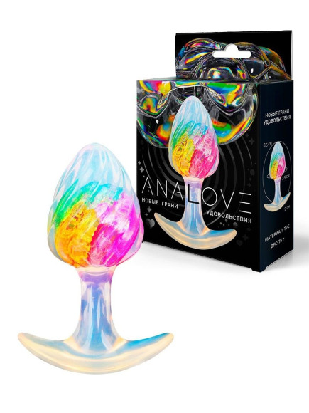 Яркая анальная пробка со спиралевидным рельефом - 9 см. Яркая анальная пробка со спиралевидным рельефом - 9 см.