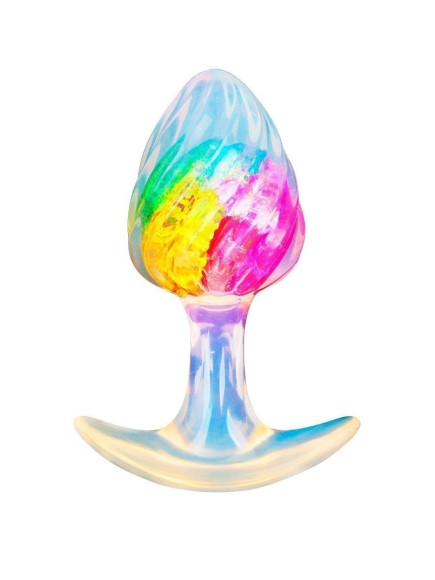 Яркая анальная пробка со спиралевидным рельефом - 9 см. Яркая анальная пробка со спиралевидным рельефом - 9 см.