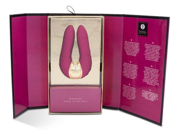 Малиновый двойной вибростимулятор AIKO с двумя моторами Малиновый двойной вибростимулятор AIKO с двумя моторами