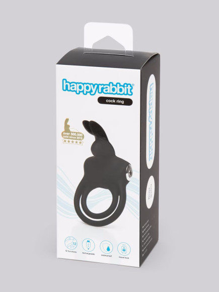 Черное эрекционное виброкольцо Happy Rabbit Cock Ring Черное эрекционное виброкольцо Happy Rabbit Cock Ring