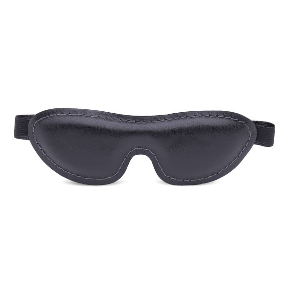 Черная мягкая закрытая маска из натуральной кожи Черная мягкая закрытая маска из натуральной кожи