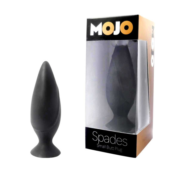 Черная большая анальная пробка Mojo Spades Large Butt Plug - 12 см. Черная большая анальная пробка Mojo Spades Large Butt Plug - 12 см.