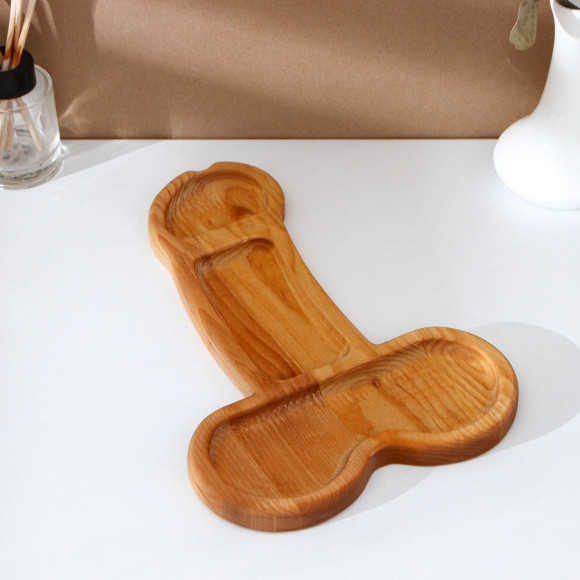 Деревянное блюдо для подачи в форме члена (32,5 х 20 х 1,7 см) Деревянное блюдо для подачи в форме члена (32,5 х 20 х 1,7 см)