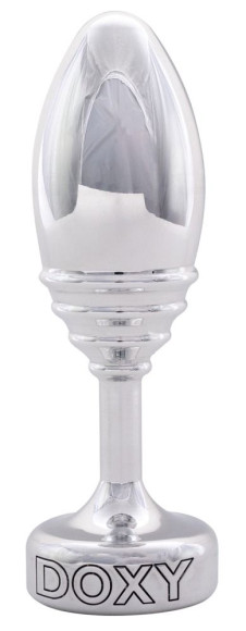 Серебристая анальная втулка Doxy Ribbed Butt Plug - 10,5 см. Серебристая анальная втулка Doxy Ribbed Butt Plug - 10,5 см.