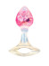 Розоватая анальная пробка с руской - 8,5 см. Розоватая анальная пробка с руской - 8,5 см.